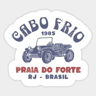 Cabo frio praia do forte vintage retro anos 80 bugre Sticker